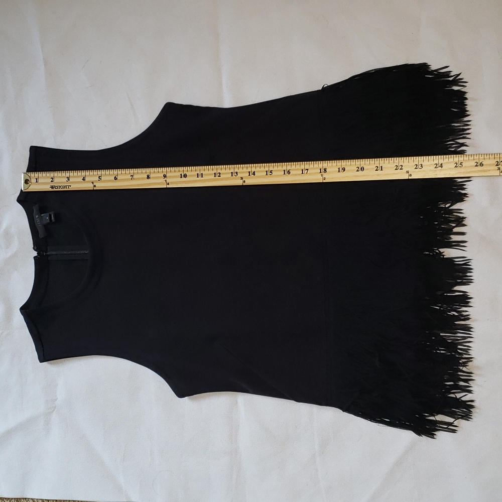 J. Crew Black Sleeveless Tiered Frindge Top Tank - Picture 12 of 16